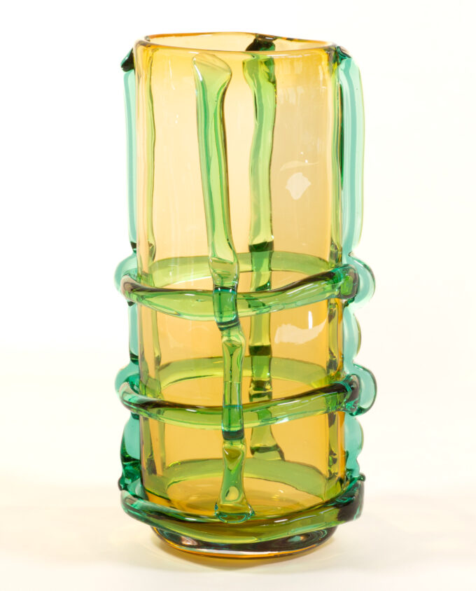 Vase <br> FRANJA amber/grün