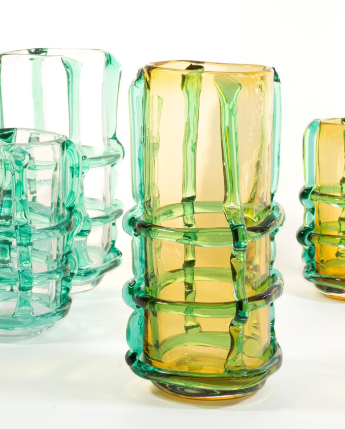 Vase <br> FRANJA amber/grün – Bild 2