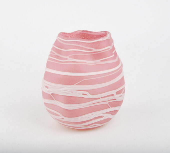 Glas-Vase STROP in rosa