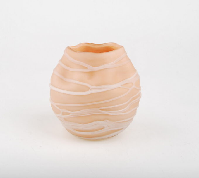 Glas-Vase STROP in orange